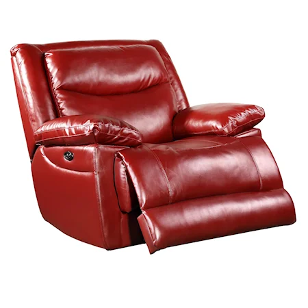 Casual Glider Recliner with Padded Chaise